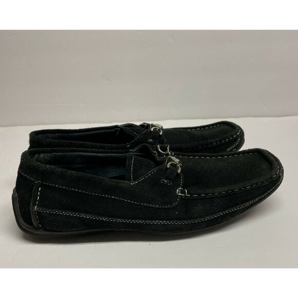 LA Milano Black Leather Loafer step in Men's Boat Shoes Leather Italy Collection - Picture 2 of 7